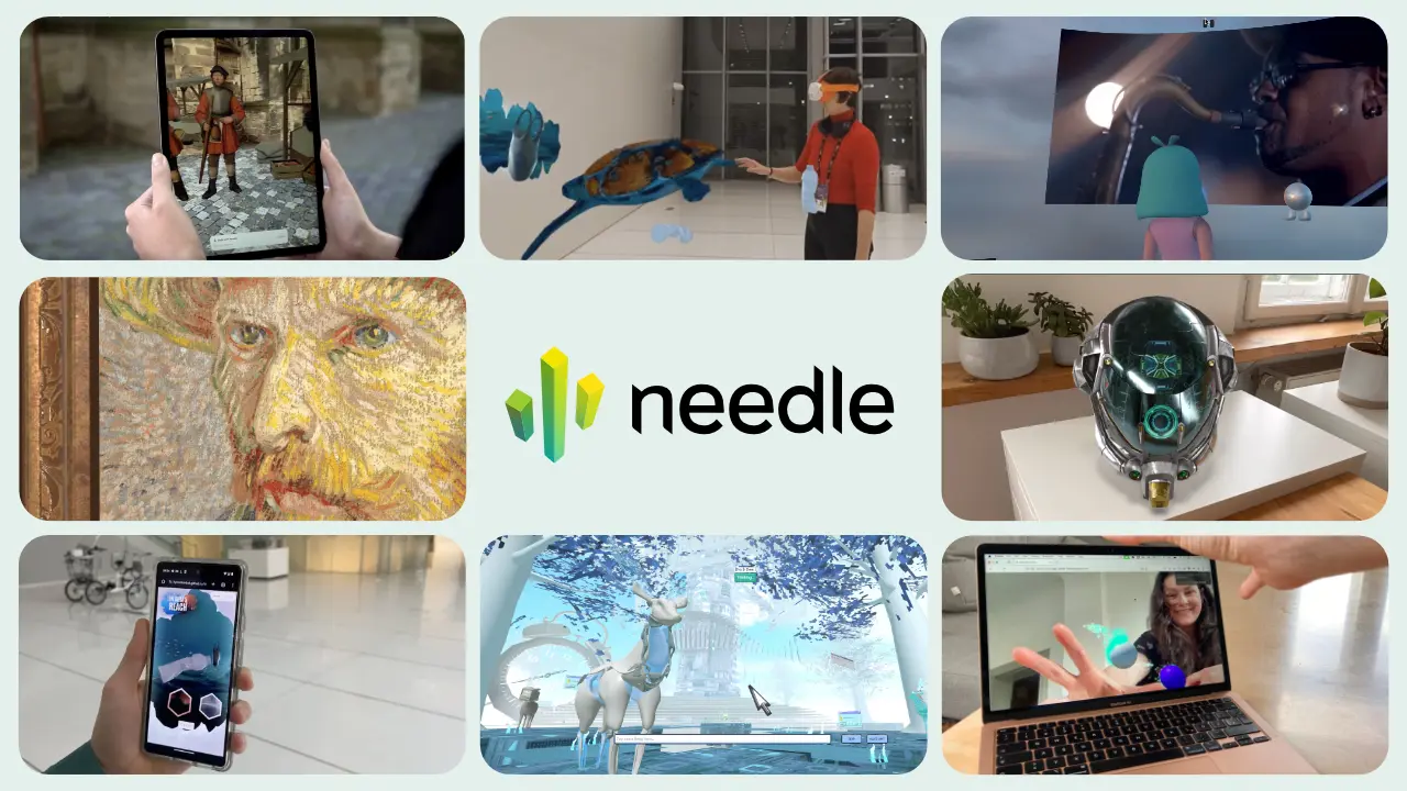 Needle Engine sample scenes mosaic